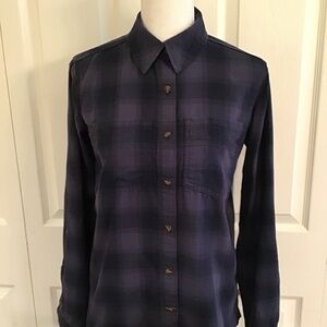 Carhartt XS Cotton Blue Plaid Button Down Top/Shirt